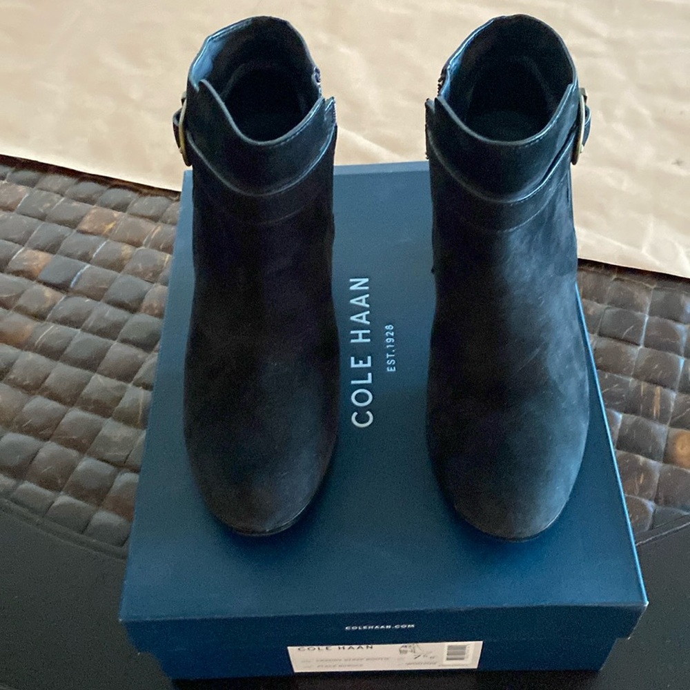 Cole Haan Black Suede Ankle Boot